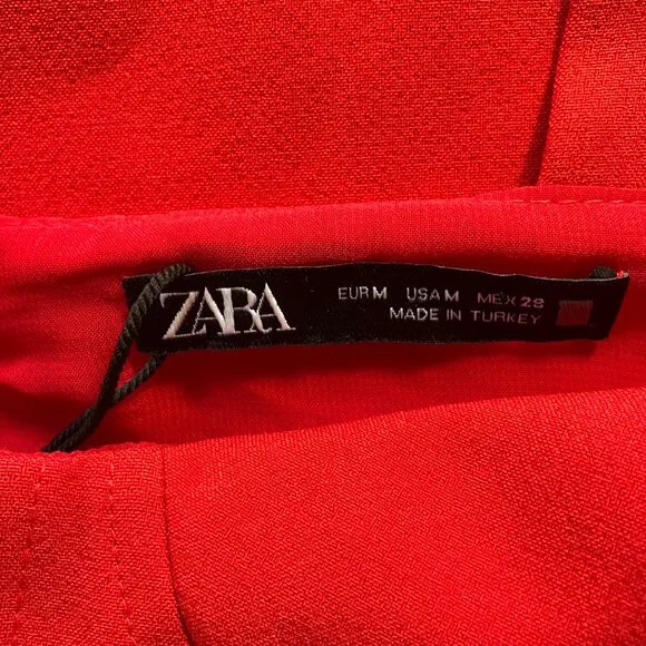 Zara Red Cut Out Bustier Bodycon Dress Size M - Picture 3 of 6